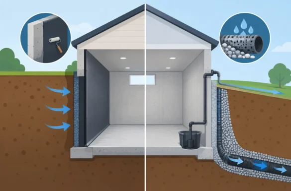 Basement Waterproofing Versus Drainage Explained